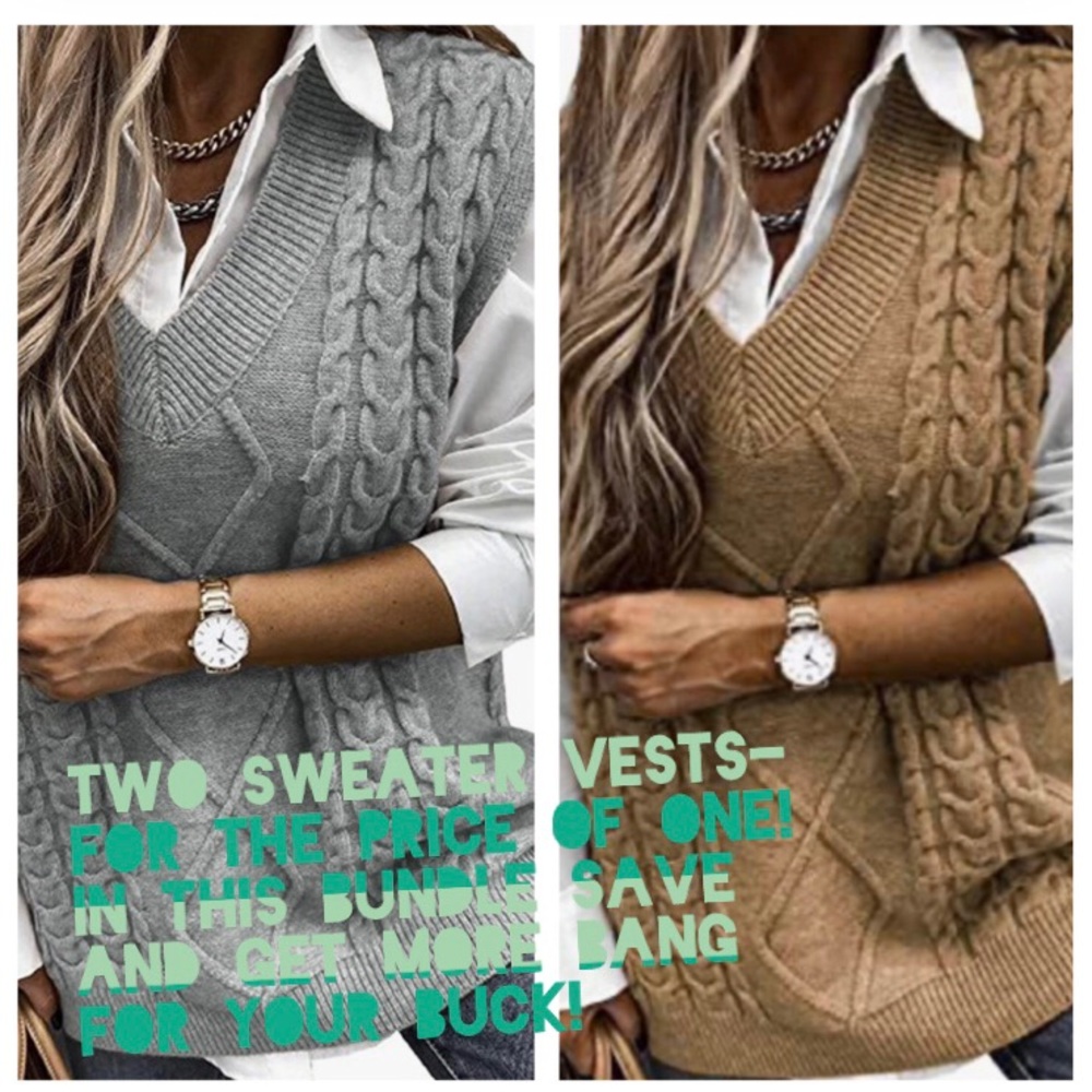 -Two Woollen Sweater Vests for the price of One-